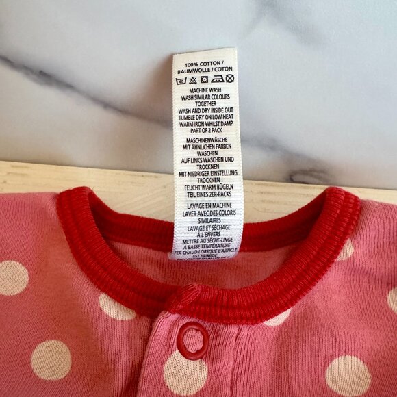 Baby Boden Pink Polka Dot Snap Romper Size 6–12 Months100% Cotton Footless - Picture 5 of 8
